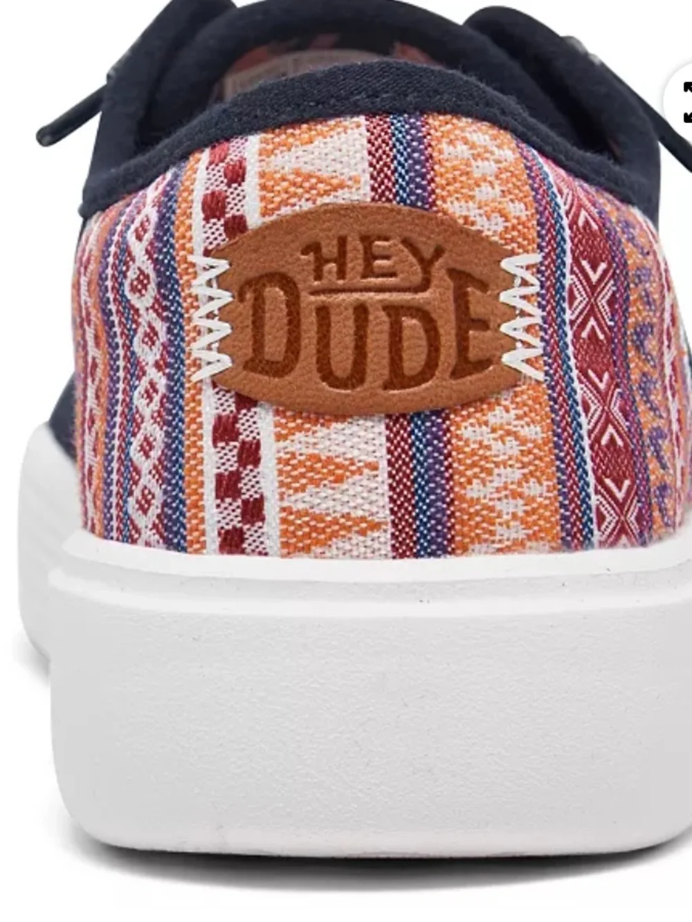 Hey Dude Conway Craft Linen Casual Sneakers from Finish Line, Navy, Size 7, NWT